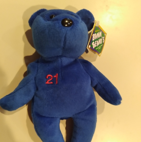 Sammy Sosa #21 & Roger Clemens #21 Bamm Beanos Beanie Baby Bears - Picture 7 of 16